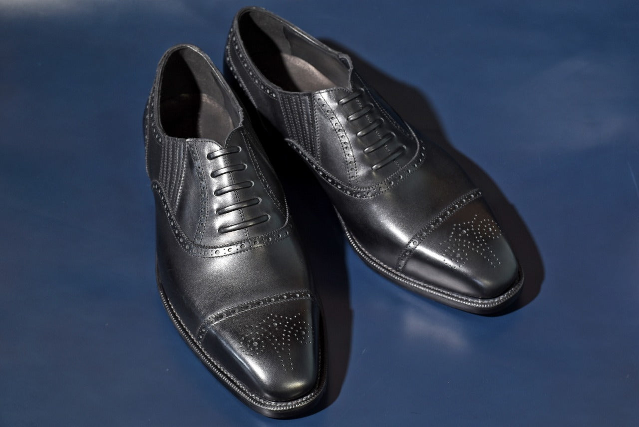 James セミブローグ レイジーマン ブラック  RAYMAR グッドイヤーウェルト ビジネスシューズ 革靴 24.0cm~27.0cm レイマー 内羽根 ラバーソール 黒 紳士靴