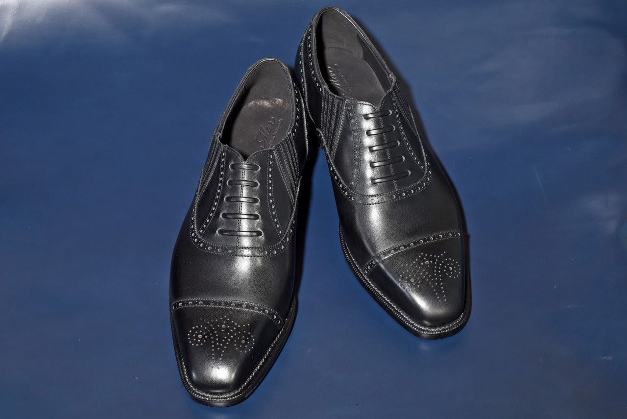 James セミブローグ レイジーマン ブラック  RAYMAR グッドイヤーウェルト ビジネスシューズ 革靴 24.0cm~27.0cm レイマー 内羽根 ラバーソール 黒 紳士靴