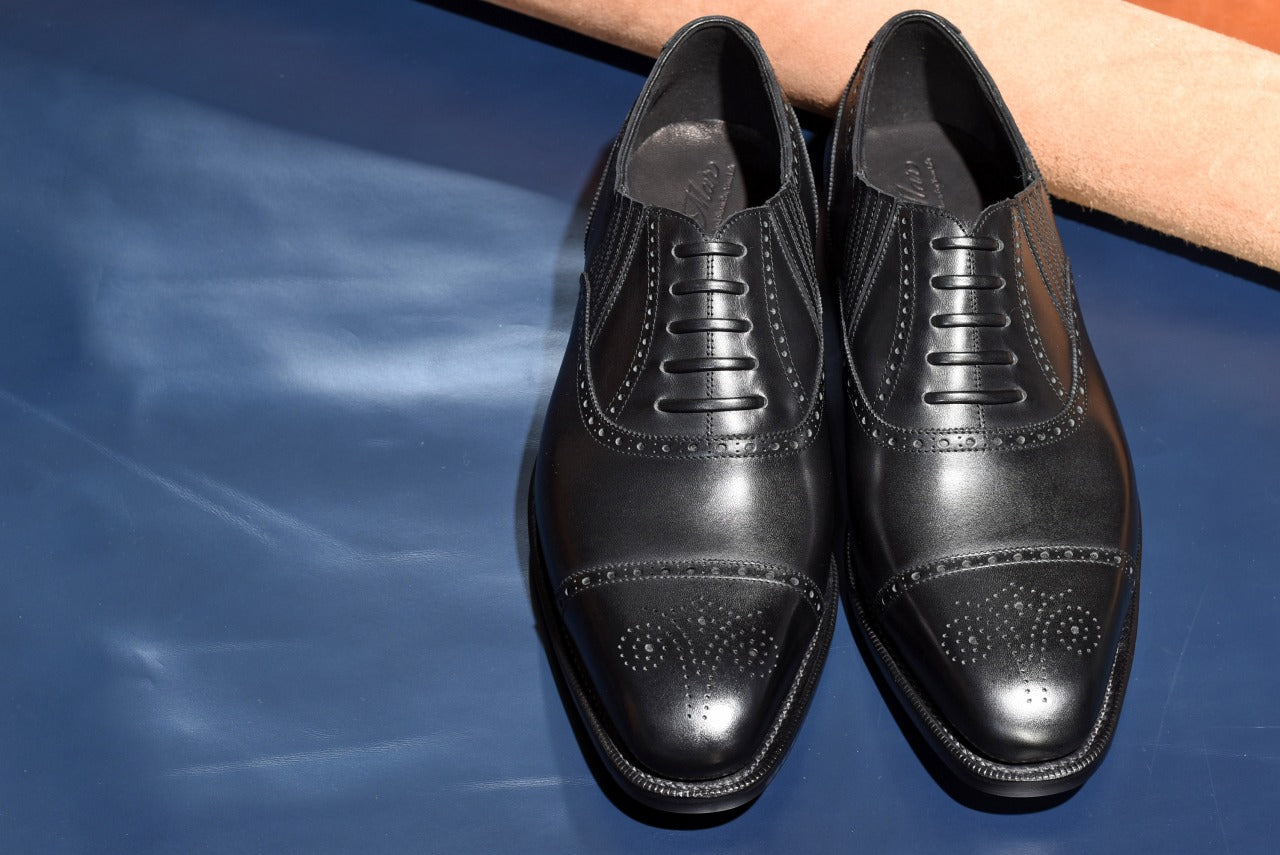 James セミブローグ レイジーマン ブラック  RAYMAR グッドイヤーウェルト ビジネスシューズ 革靴 24.0cm~27.0cm レイマー 内羽根 ラバーソール 黒 紳士靴