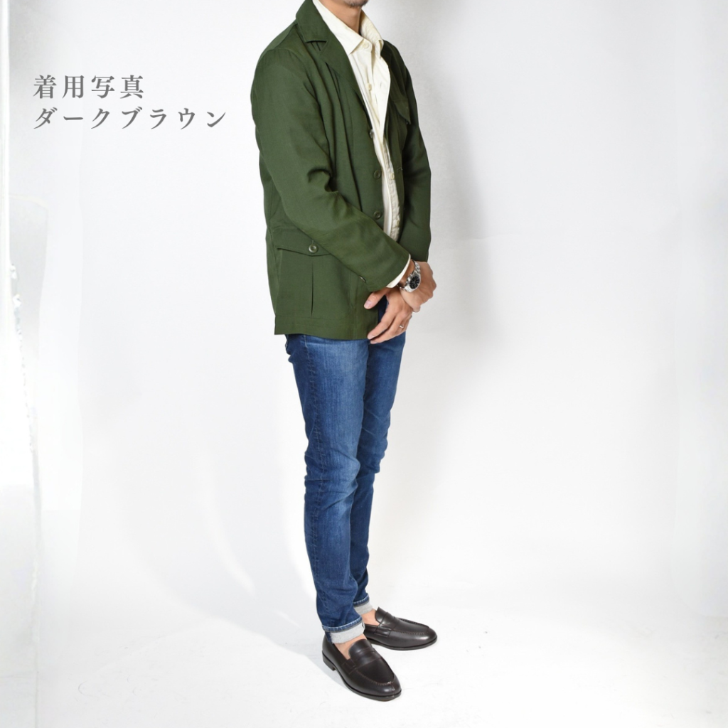 【Le Misca by RAYMAR】Liz コインローファー ブラック / ダークブラウン フルマッケイ製法 レザーソール  23.5cm~27.0cm レミスカ レイマー スリップオン 革底