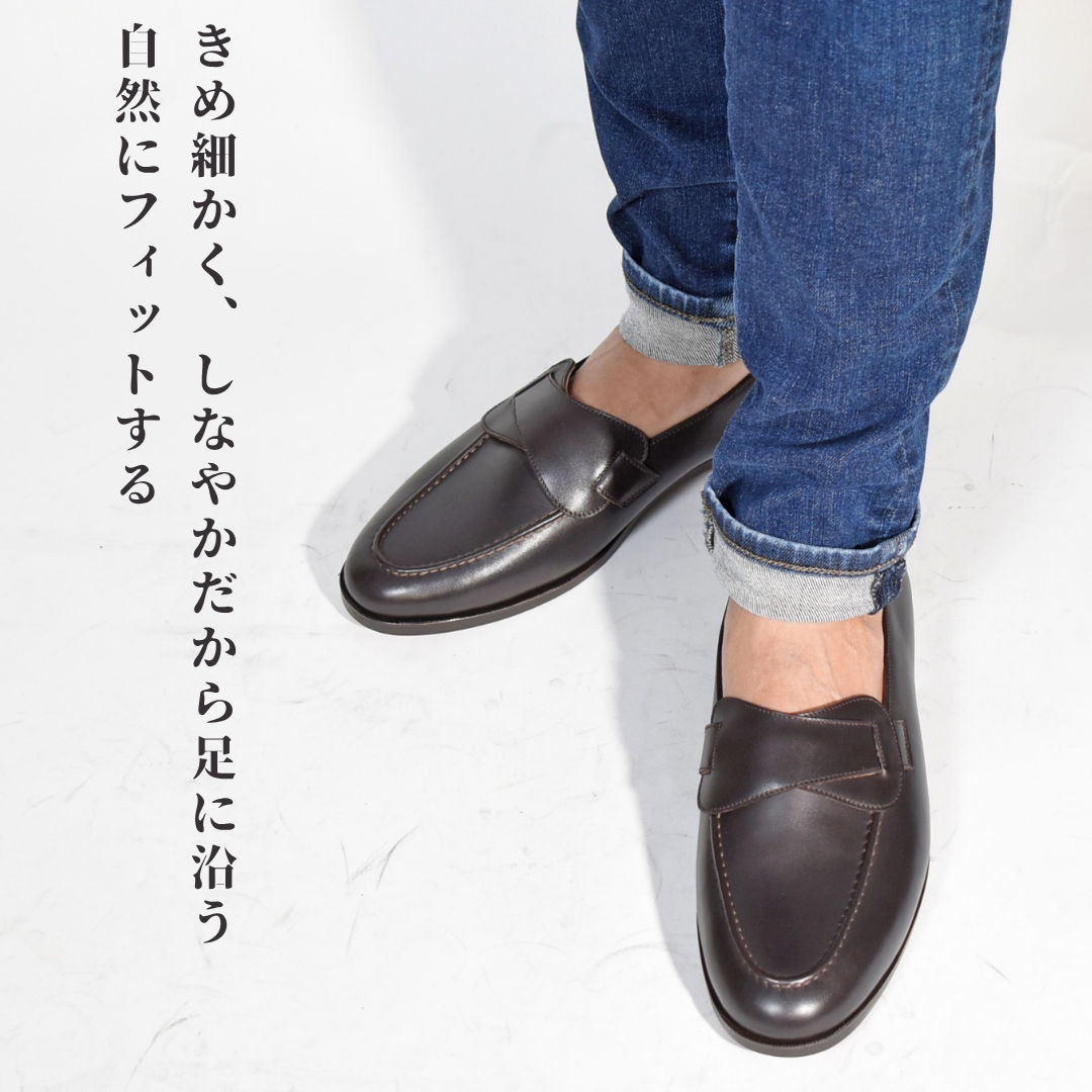 【Le Misca by RAYMAR】Luis バタフライローファー ブラック / ダークブラウン フルマッケイ製法 レザーソール 23.5cm~27.5cm