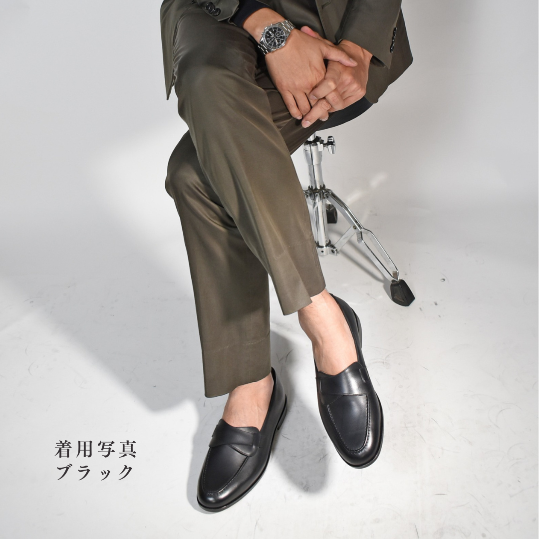 【Le Misca by RAYMAR】Luis バタフライローファー ブラック / ダークブラウン フルマッケイ製法 レザーソール 23.5cm~27.5cm