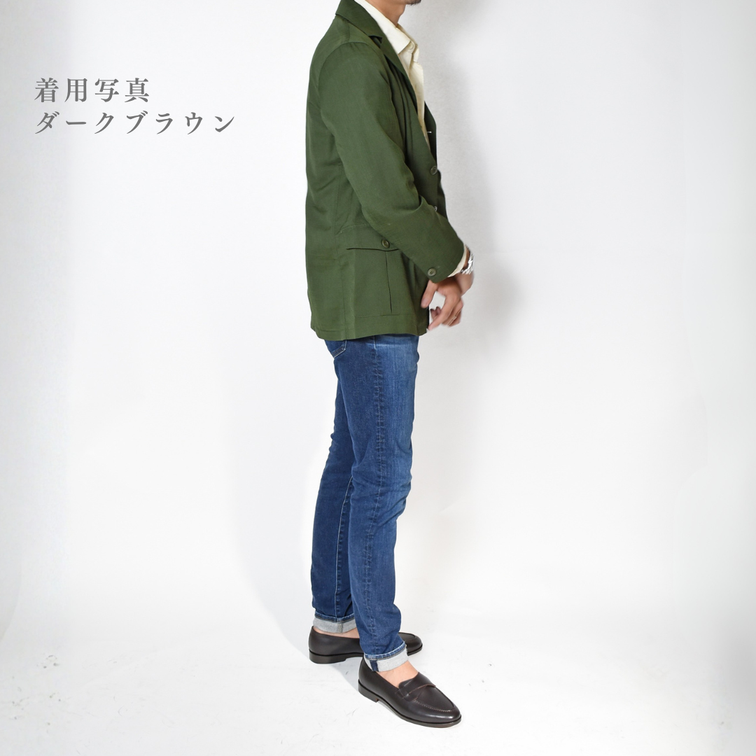【Le Misca by RAYMAR】Luis バタフライローファー ブラック / ダークブラウン フルマッケイ製法 レザーソール 23.5cm~27.5cm