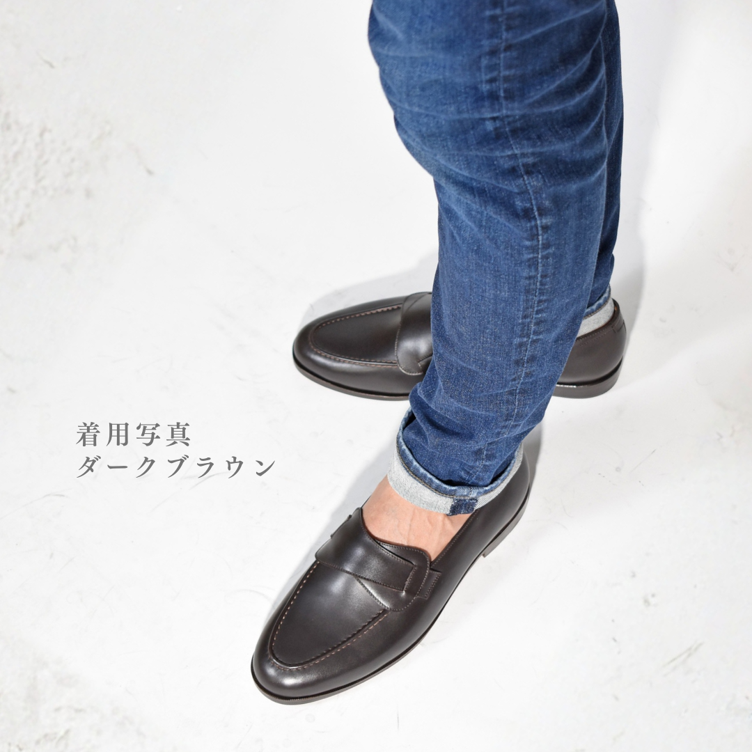 【Le Misca by RAYMAR】Luis バタフライローファー ブラック / ダークブラウン フルマッケイ製法 レザーソール 23.5cm~27.5cm