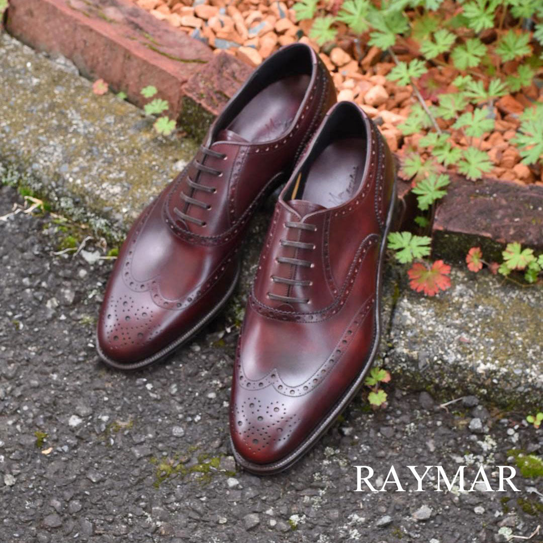 【RAYMAR】Nisse イミテーション フルブローグ バーガンディ ZONTA MUSEUM ハ ンドソーンウェルト 九分仕立て ビジネス シューズ 革靴 23.5cm~28.0cm レイマー