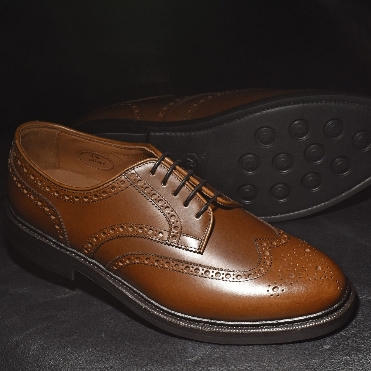Oliver フルブローグ ウイスキーブラウン RAYMAR グッドイヤーウェルト ビジネス カジュアル 革靴 24.0cm~27.5cm レイマー 外羽根 Vibram ビブラム ラバーソール ダブルソール ストームウェルト