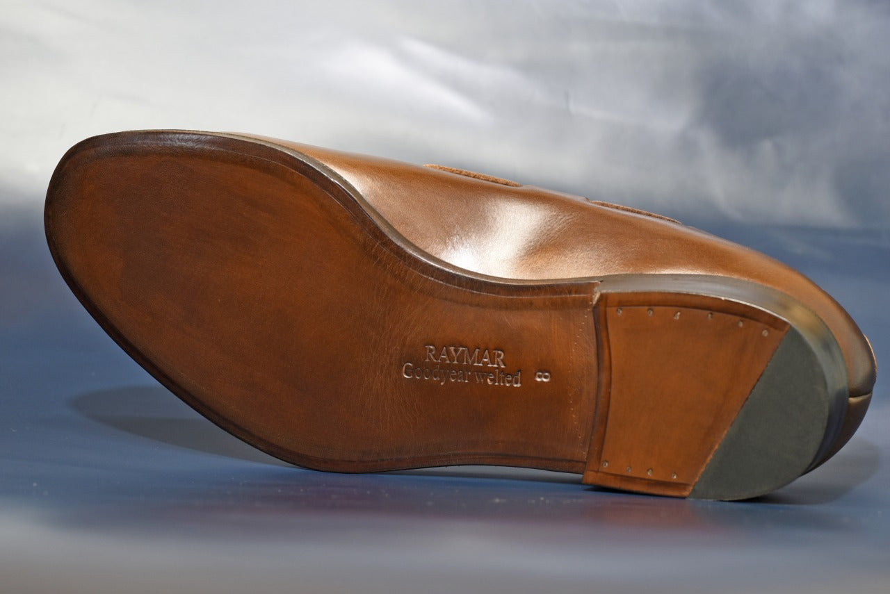 タッセルローファー ウイスキー ブラウン Raffy RAYMAR グッドイヤーウェルト ビジネスシューズ 革靴 24.0cm‾27.0cm レイマー ローファー ビジカジ