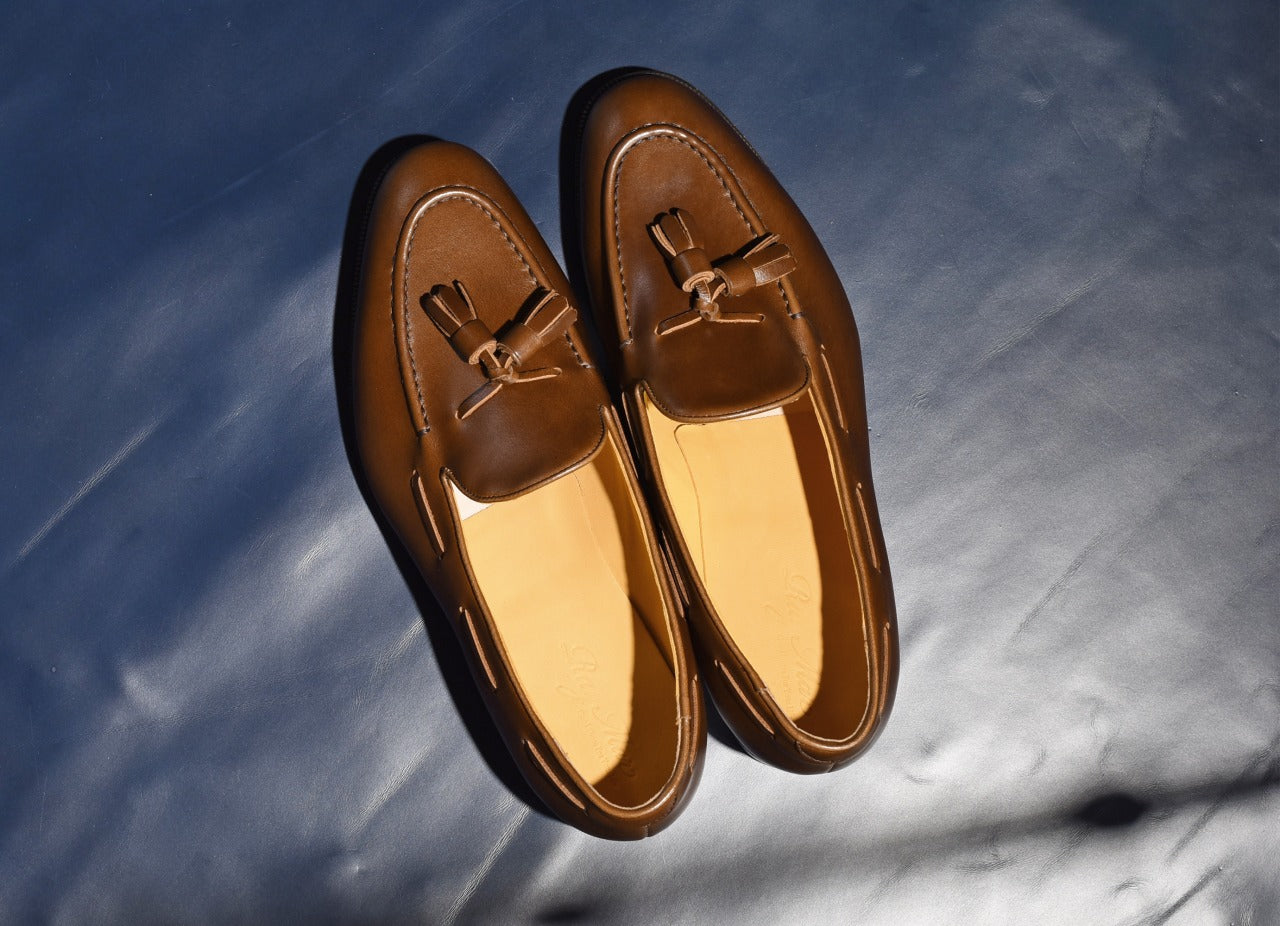 タッセルローファー ウイスキー ブラウン Raffy RAYMAR グッドイヤーウェルト ビジネスシューズ 革靴 24.0cm‾27.0cm レイマー ローファー ビジカジ