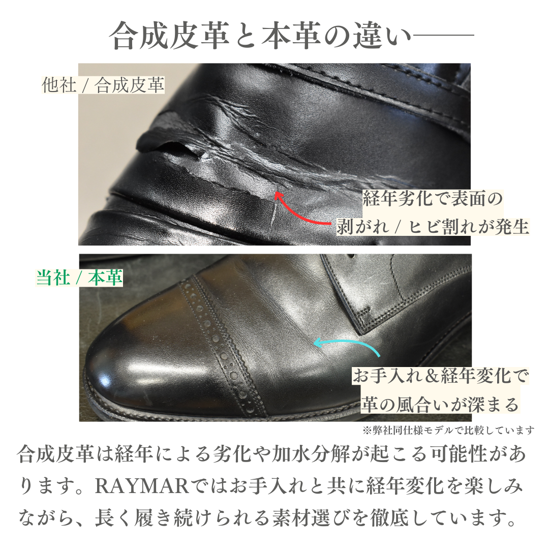 内羽根プレーントゥ ブラック PDT-73 RAYMAR グッドイヤーウェルト ビジネスシューズ 革靴 24.0cm‾28.0cm レイマー  内羽根 ラバーソール