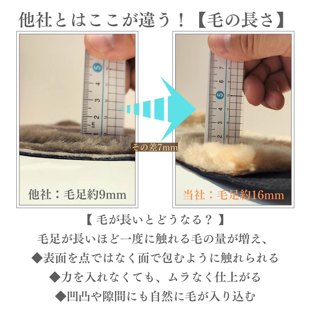 【RAYMAR】リアル シープファー ミトン  / 牛革 シボ革 ミトン 仕上げ 靴磨き ムートン レイマー