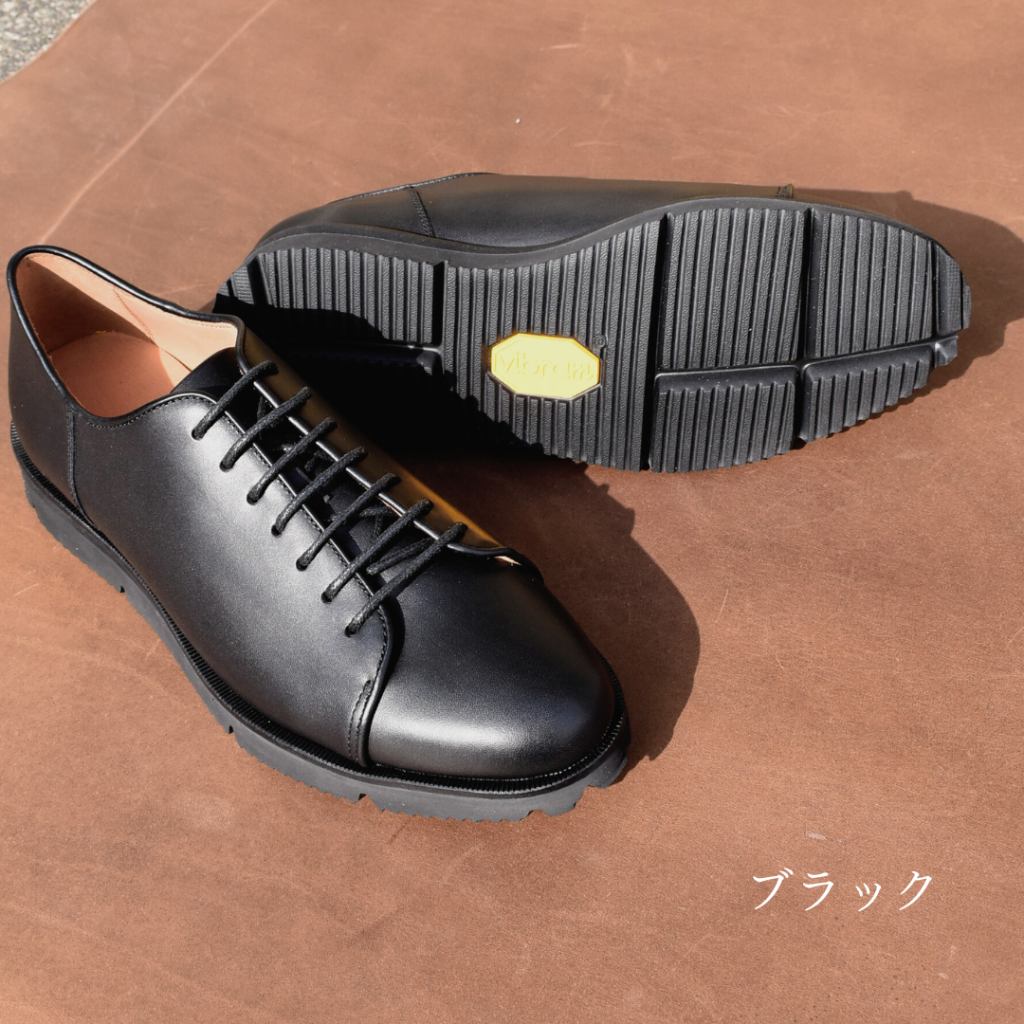 【レディース】Stella レースアップ ドレスレザースニーカー ブラック/ホワイト 牛革 Vibramラバーソール 22.5cm~25.0cm Le Misca by RAYMAR レミスカ レイマー ビブラムソール