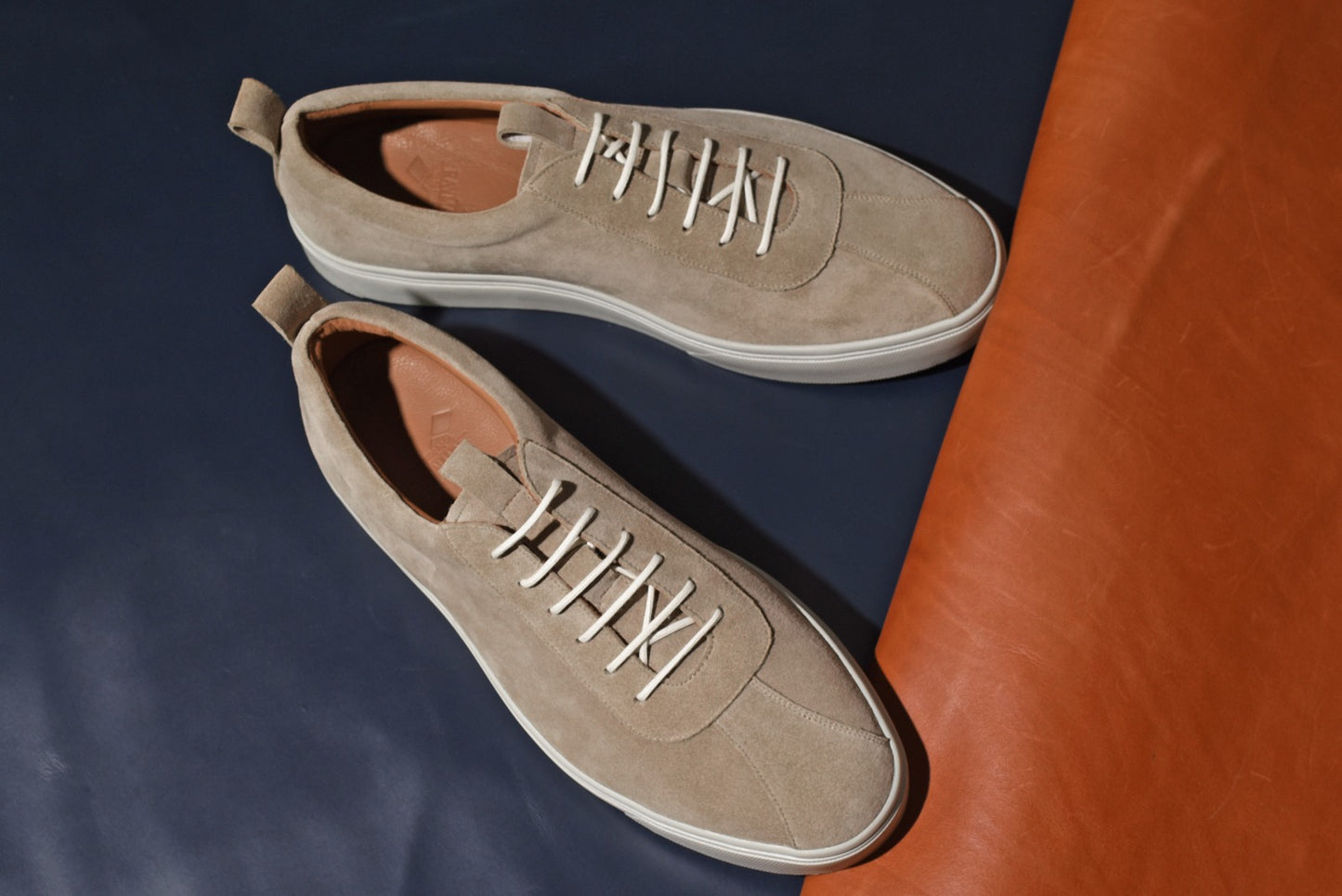 RAYMAR レースアップ ドレス スニーカー Thomas ベージュ 牛革 スエード コンビ 24.0cm ~ 27.0cm レイマー ラバーソール Vibram