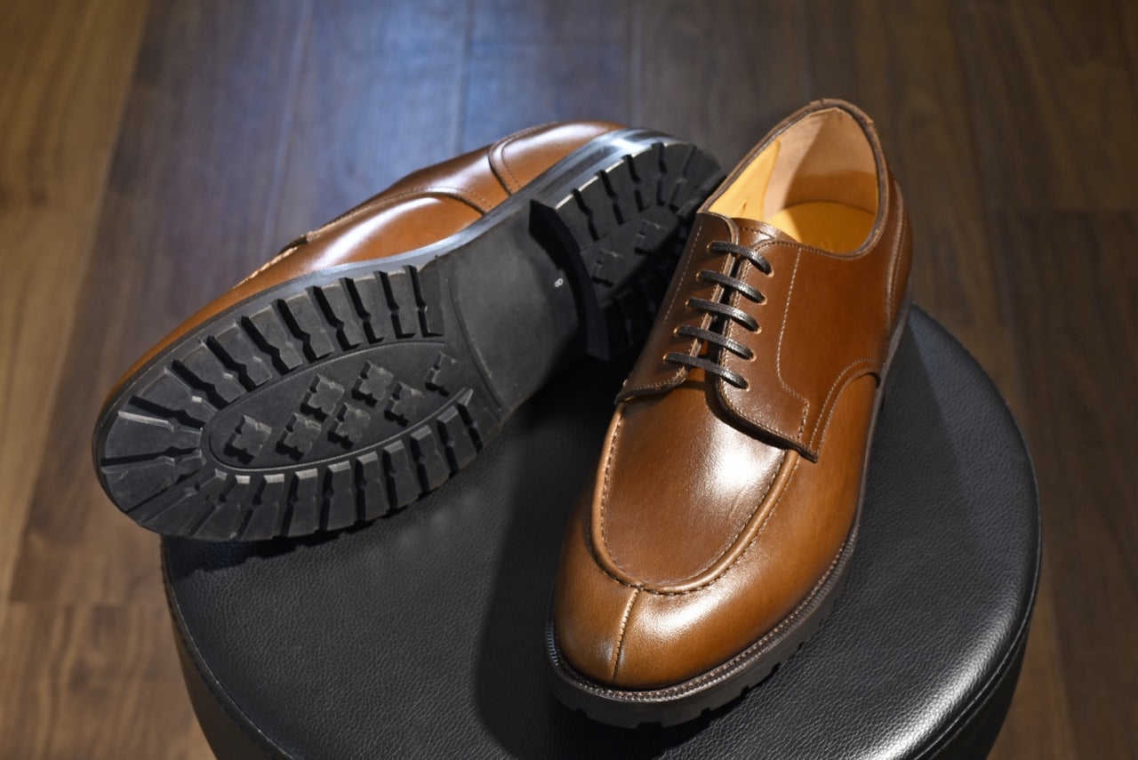 ブラウンレザー Uチップ　41／2D コマンドソール Uチップ ブラウン Zach RAYMAR グッドイヤーウェルト