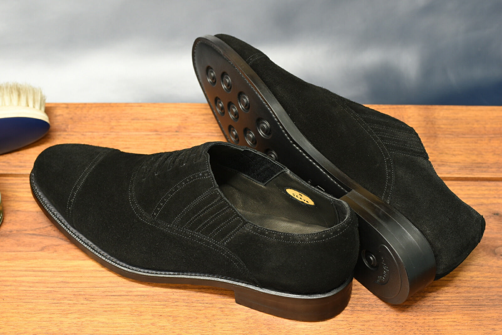 ビジネスシューズ 革靴 RAYMAR レイジーマン ブラック 牛革 スエード