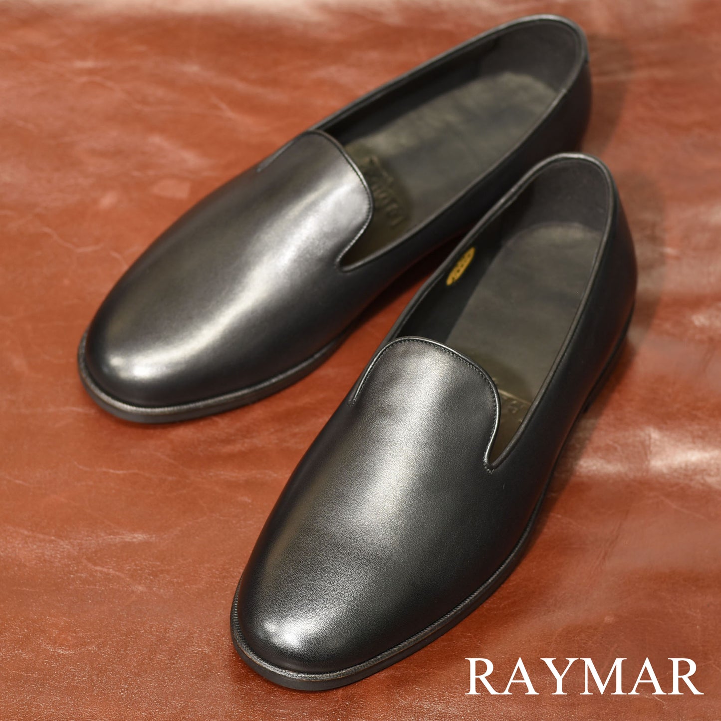 ビジネスシューズ 革靴 Le Misca by RAYMAR プレーン スリッポン ブラック 牛革 フル マッケイ製法 ゴートレザー ライニング 23.5cm‾27.5cm レミスカ レイマー スリップオン ラバーソール ゴム底 Albert