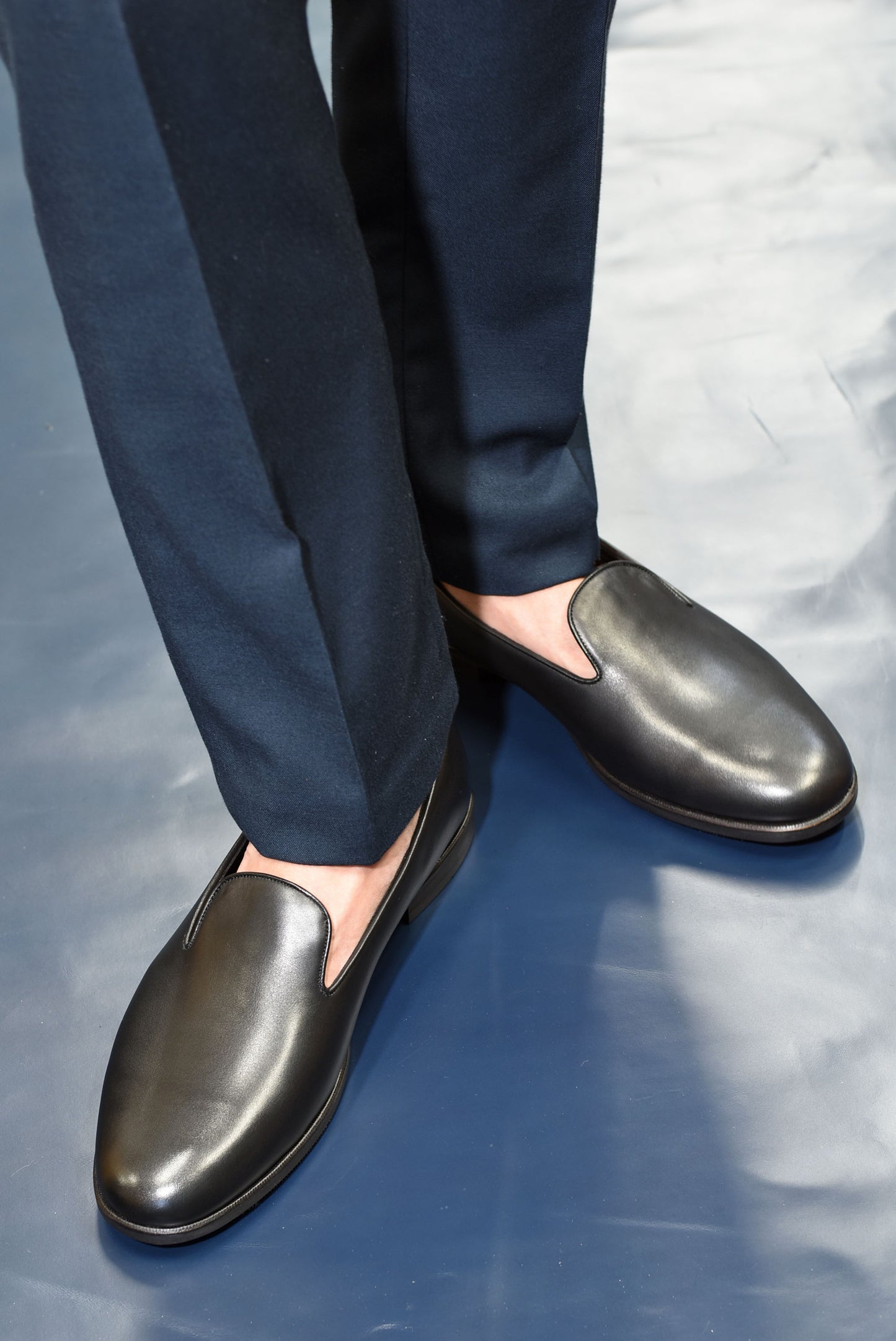 ビジネスシューズ 革靴 Le Misca by RAYMAR プレーン スリッポン ブラック 牛革 フル マッケイ製法 ゴートレザー ライニング 23.5cm‾27.5cm レミスカ レイマー スリップオン ラバーソール ゴム底 Albert