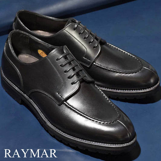 コマンドソール Uチップ ブラック Zach RAYMAR グッドイヤーウェルト ビジネスシューズ 革靴 24.0cm‾27.5cm レイマー 外羽根 ラバーソール ダブルソール